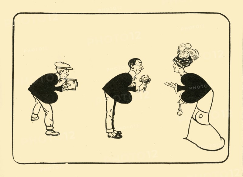 The Greeting on the three of spades', 1910. Creator: Unknown.