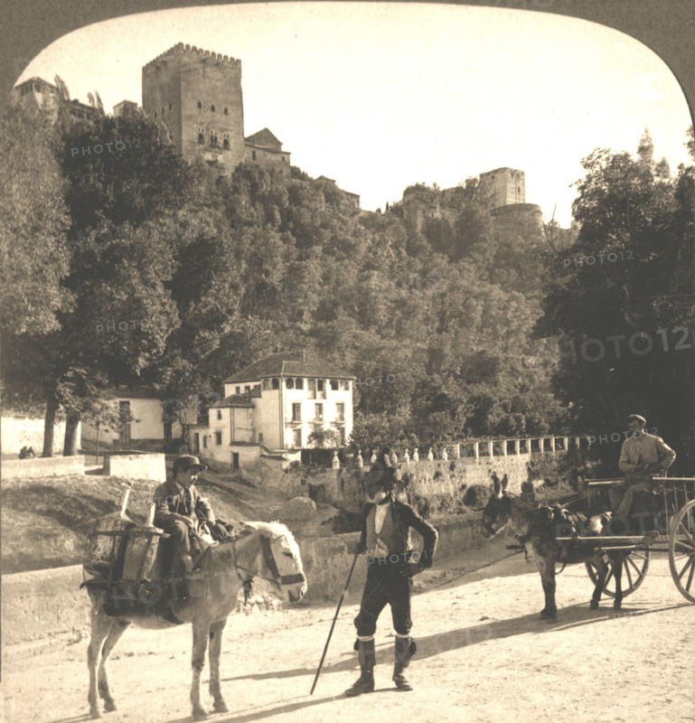 'Walls and Towers of the Alhambra, Granada, Spain', 1896.  Creator: Works and Sun Sculpture Studios.