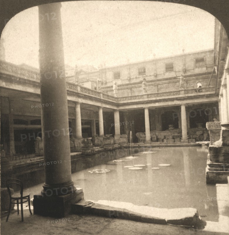 'Roman Bath's, Bath, England', 1900. Creator: Works and Sun Sculpture Studios.