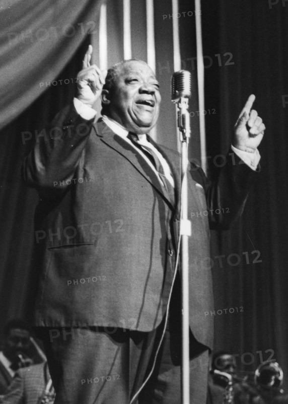 Jimmy Rushing with the Basie Band, London, 1963. Creator: Brian Foskett.