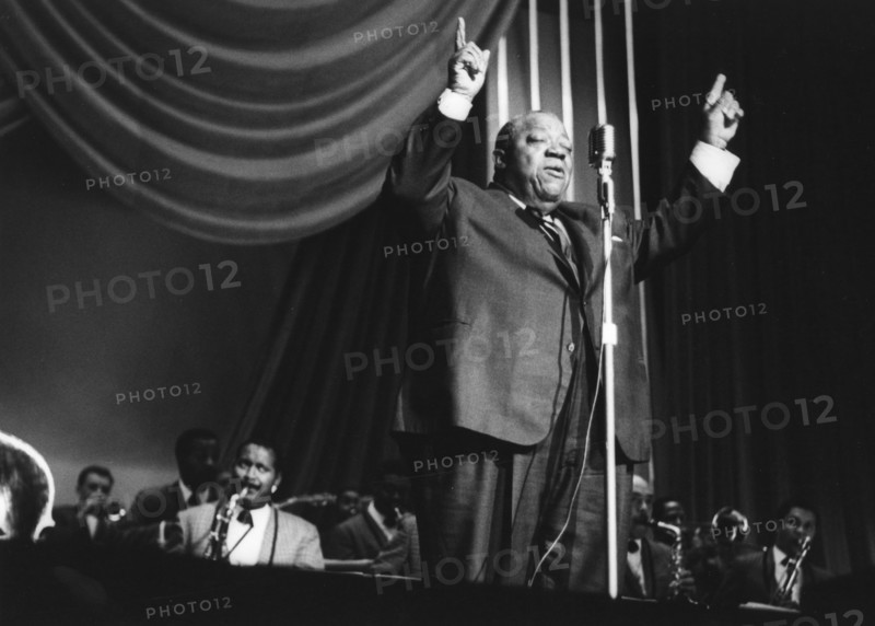 Jimmy Rushing with the Basie Band, London, 1963. Creator: Brian Foskett.