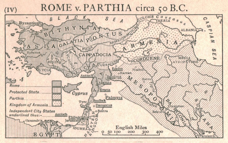 'Rome v. Parthia, circa 50 B.C.', c1915.  Creator: Emery Walker Ltd.