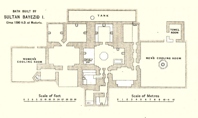 'Bath built by Sultan Bayezid I, circa 1390 A.D. at Mudurlu', c1915.  Creator: Stanford's Geographical Establishment.