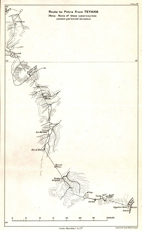 'Route to Petra from Teyaha', c1915. Creator: Stanford's Geographical Establishment.