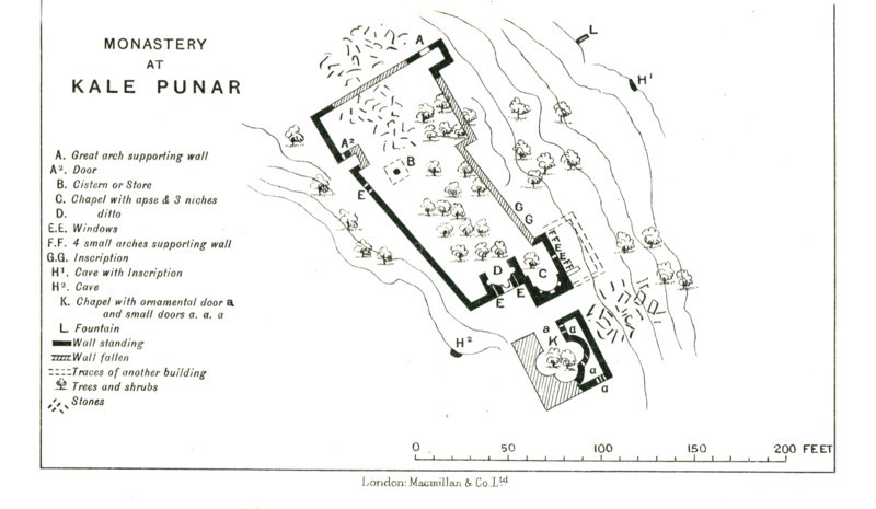 'Monastery at Kale Punar', c1915. Creator: Stanford's Geographical Establishment.