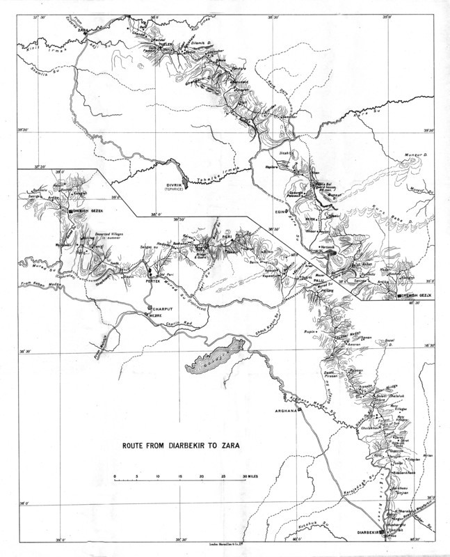 'Route from Diarbekir to Zara', c1915.  Creator: Unknown.