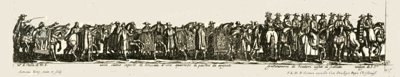 Procession of officials and nobles, late 16th-early 17th century. Creator: Unknown.