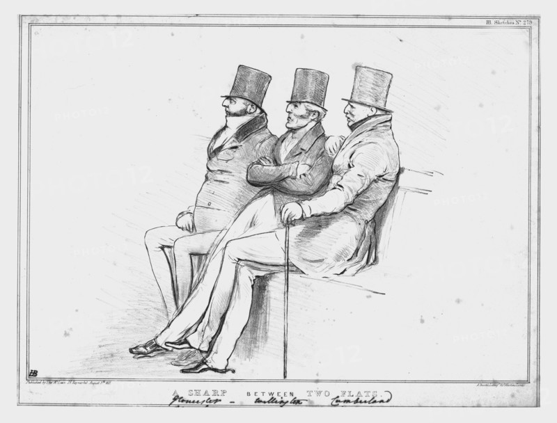 'A Sharp between Two Flats, Gloucester-Wellington-Cumberland', 1833. Creator: John Doyle.