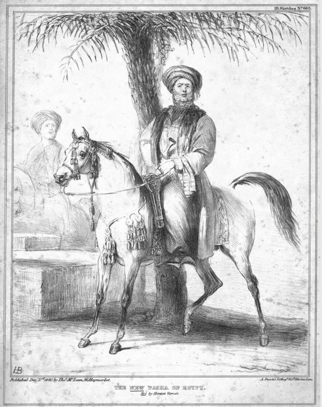 'The New Pasha of Egypt. Not by Horace Vernet', 1840. Creator: John Doyle.