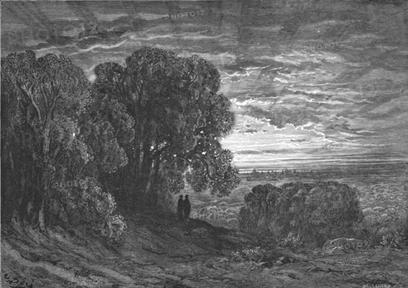 'The Two Pilgrims at Highgate', 1872.  Creator: Gustave Doré.