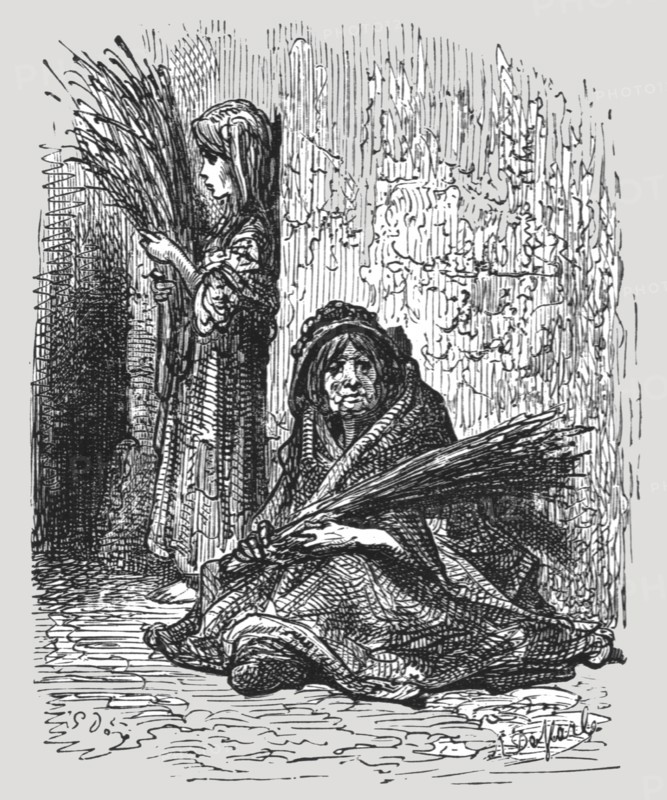 'Lavender Girl', 1872.  Creator: Gustave Doré.