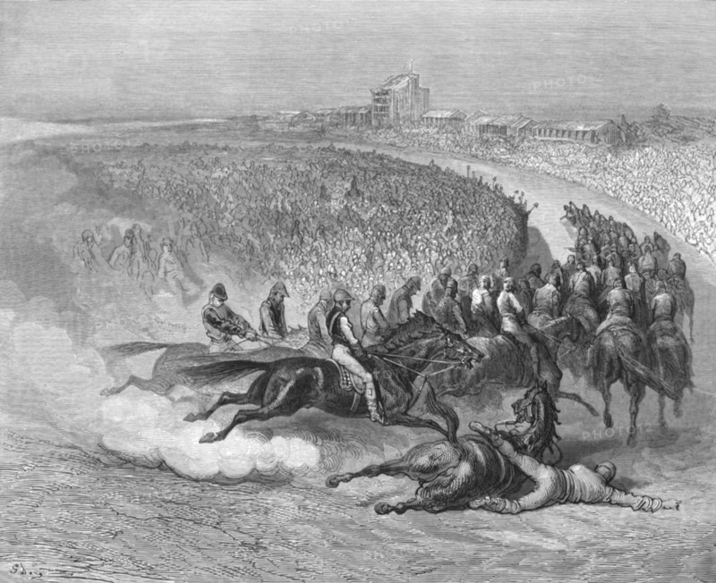 'The Derby - Tattenham Corner', 1872.  Creator: Gustave Doré.