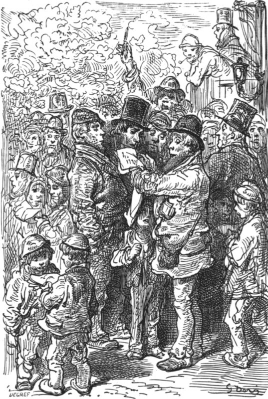 'Outside the Ring', 1872.  Creator: Gustave Doré.