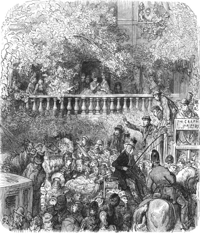 'A Block on the Road', 1872.  Creator: Gustave Doré.