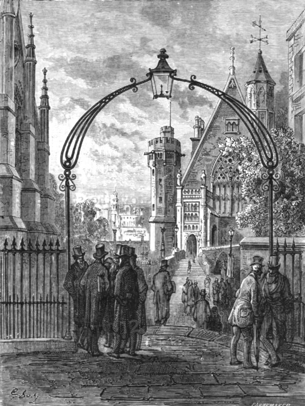 'Dean's Yard, Westminster', 1872.  Creator: Gustave Doré.