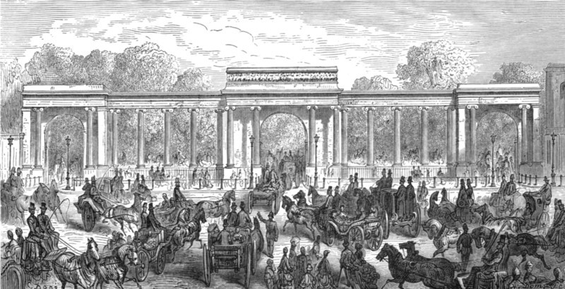 'Hyde Park Corner - Piccadilly Entrance', 1872.  Creator: Gustave Doré.