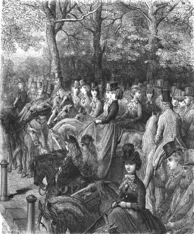 'Hyde Park Corner-The Row', 1872.  Creator: Gustave Doré.
