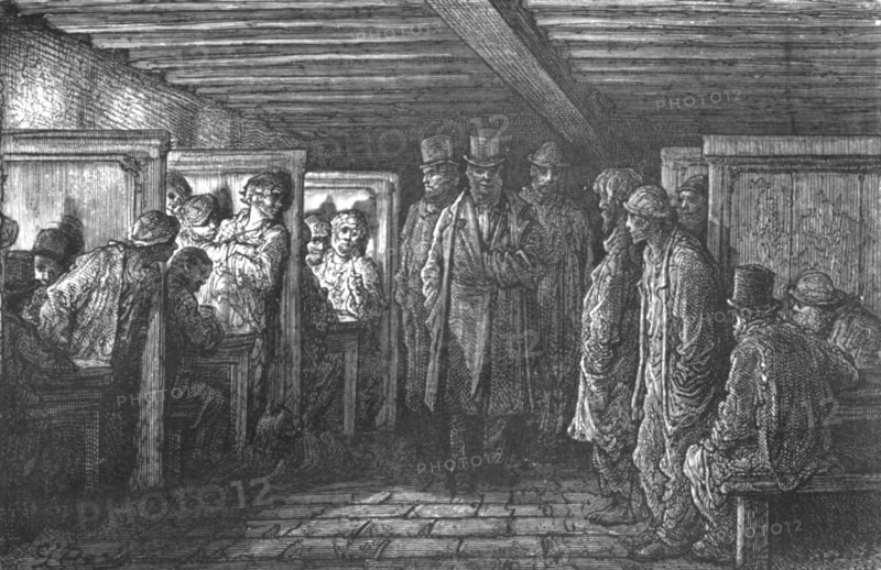 'A Whitechapel Coffee House', 1872.  Creator: Gustave Doré.