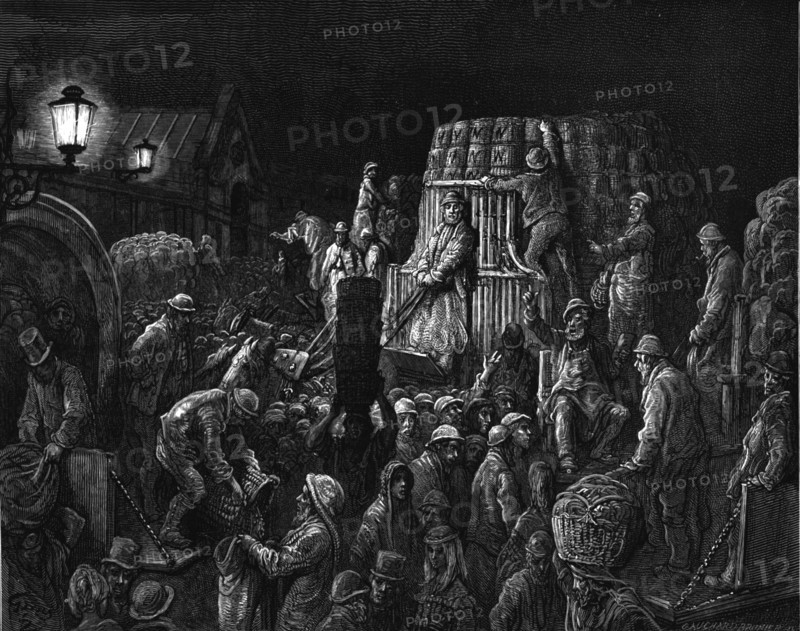 'Covent Garden Market - Early Morning', 1872.  Creator: Gustave Doré.