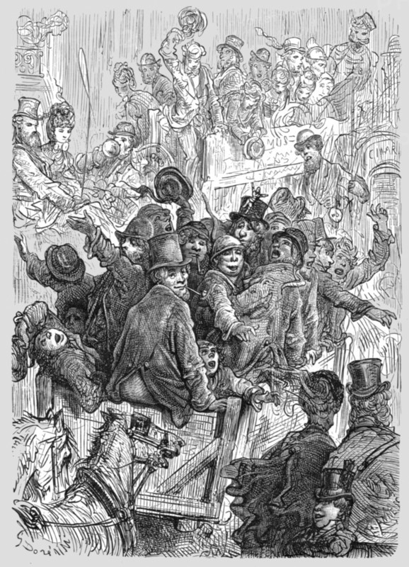 'Home from Hampton Court Races', 1872.  Creator: Gustave Doré.
