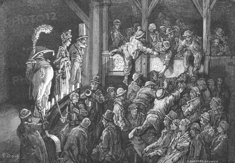 'The Penny Gaff', 1872.  Creator: Gustave Doré.