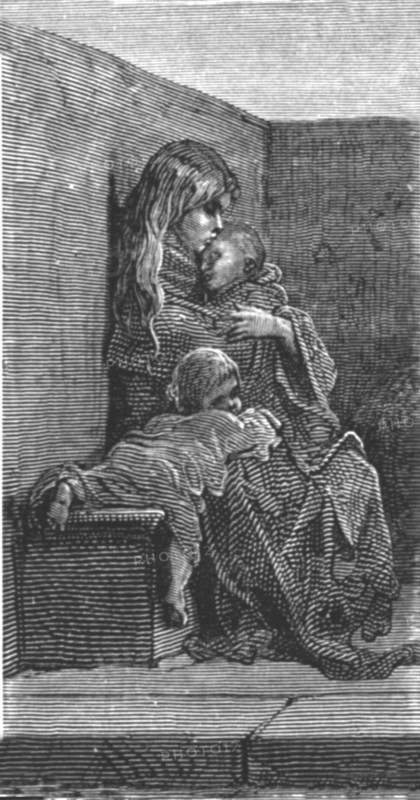 'A Cold Resting Place', 1872.  Creator: Gustave Doré.