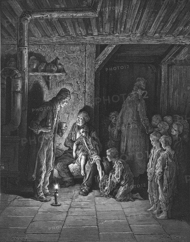 'Found in the Street', 1872.  Creator: Gustave Doré.