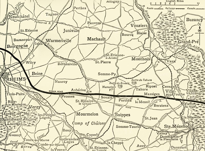 'The Battle-fields of Champagne', First World War, 1915, (c1920). Creator: Unknown.