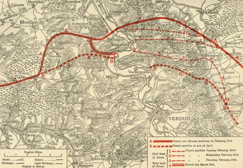 '...positions in the Battle of Verdun, northern France, First World War, 1916, (c1920). Creator: Unknown.
