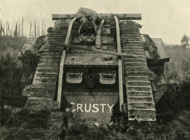 British Mark IV tank on the Western Front, First World War, c1917, (c1920). Creator: Unknown.