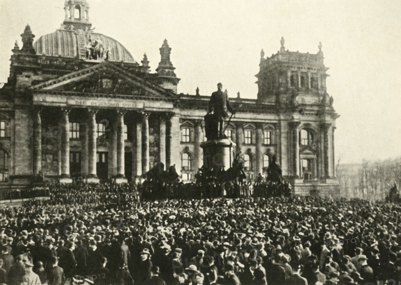 The creation of a new German republic, Reichstag, Berlin, 9 November 1918, (c1920). Creator: Unknown.