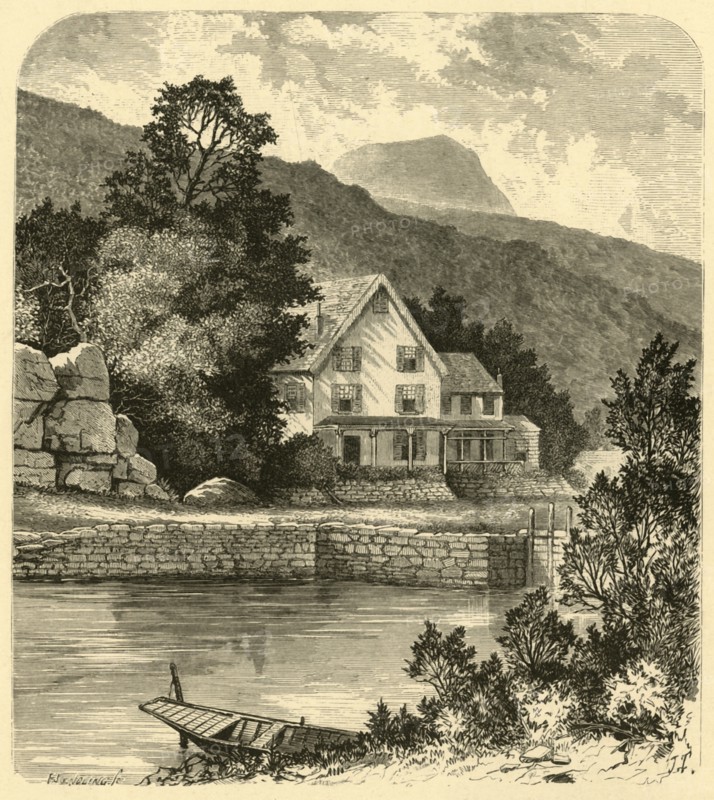 'Terrace House and Thorn Mountain', 1874.  Creator: F.J. Engling.