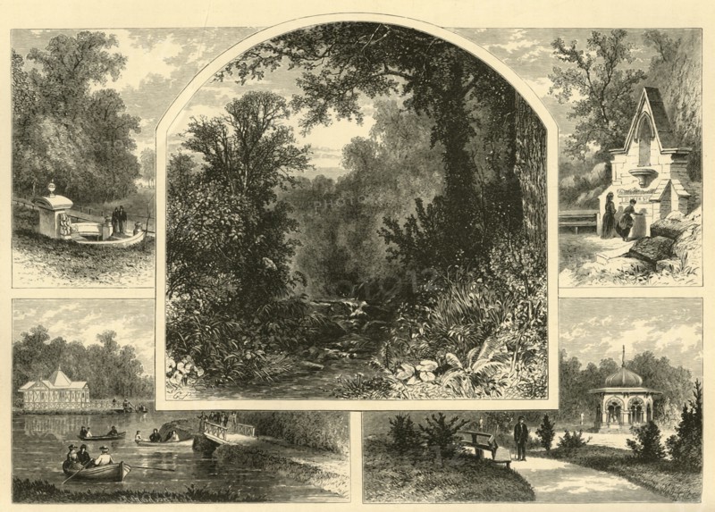 'Scenes in Druid Hill Park', 1874.  Creator: James H. Richardson.