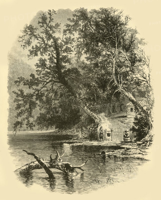 'North Branch of the Susquehanna, at Hunlocks', 1874.  Creator: Frederick William Quartley.
