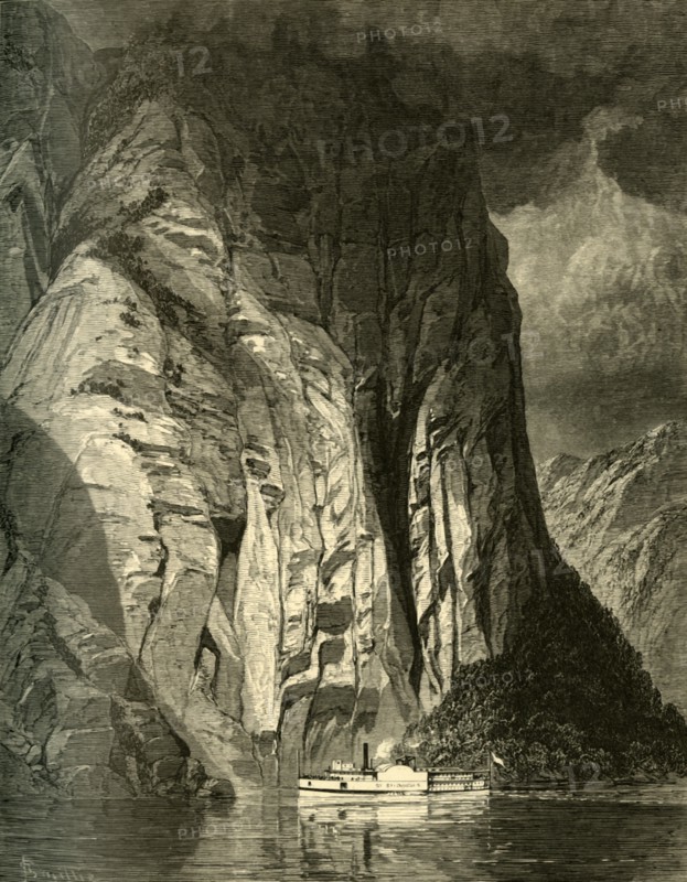 'Under Trinity Rock, Saguenay', 1874.  Creator: James David Smillie.
