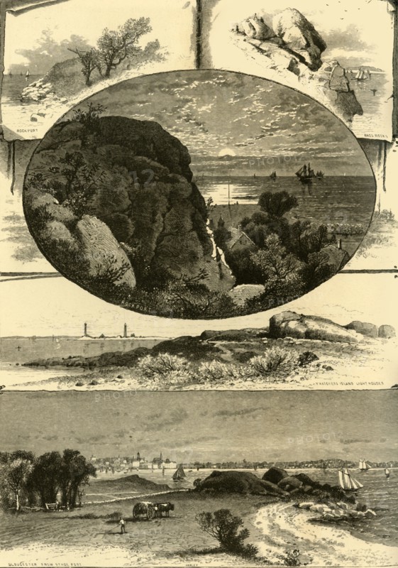 'Gloucester and Rockport', 1874.  Creator: John J. Harley.