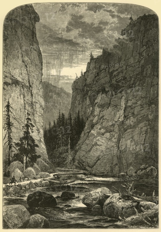 'Bowlder Cañon', 1874.  Creator: W. J. Linton.