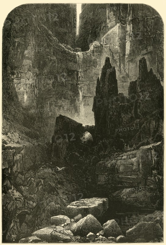 'Walls of the Grand Cañon', 1874.  Creator: Phineas F. Annin.