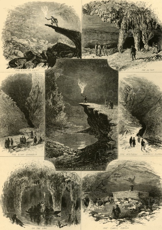 'Scenes in Mammoth Cave', 1874.  Creator: Alfred Waud.
