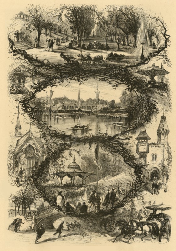 'Scenes in Central Park', 1874.  Creator: Unknown.