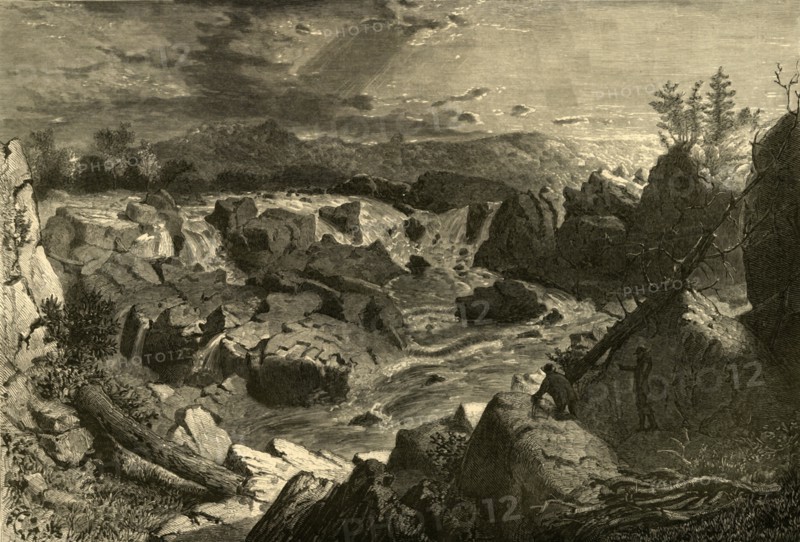 'Great Falls of the Potomac', 1874.  Creator: Alfred Harral.