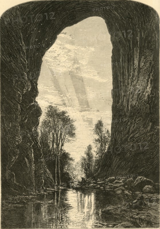 'Under the Natural Bridge', 1872.  Creator: J. Augustus Bogert.