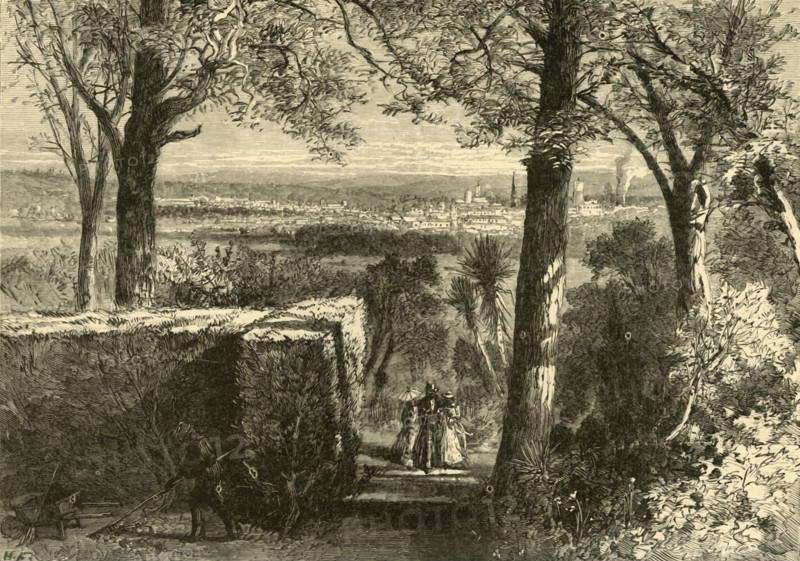 'View of Augusta, from Summerville', 1872.  Creator: Harry Fenn.