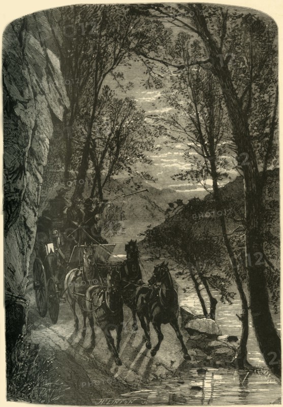The Lovers' Leap - Approach By Night', 1872.  Creator: Henry Duff Linton.