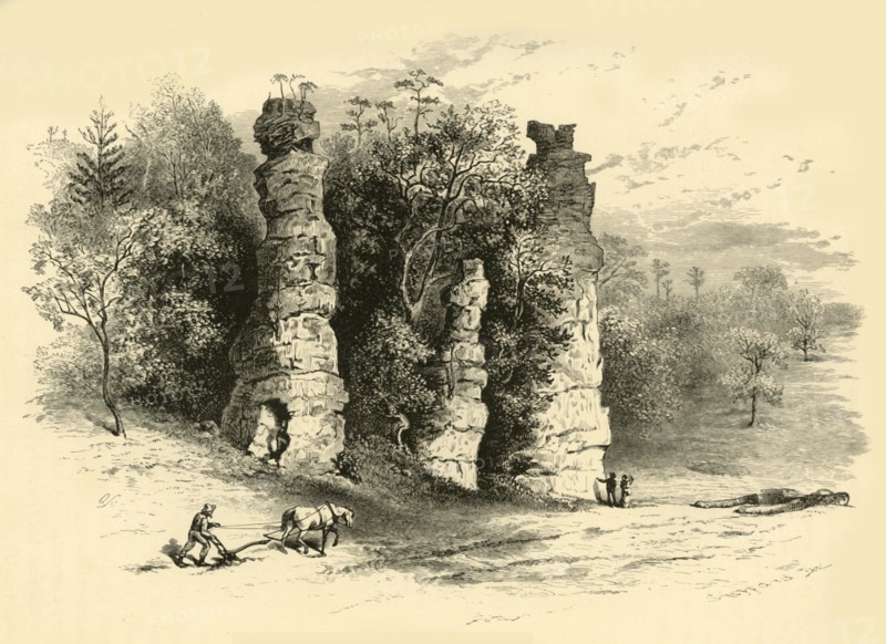 'Natural Towers', 1872.  Creator: Frederick William Quartley.