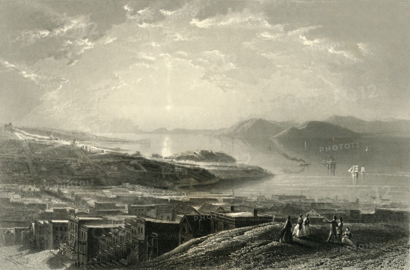 'Golden Gate (From Telegraph Hill)', 1872.  Creator: Edward Paxman Brandard.
