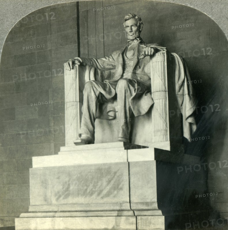 'Lincoln Triumphant, The Great Statue in the Lincoln Memorial, Washington D.C.', c1930s. Creator: Unknown.