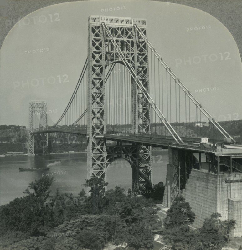 'The George Washington, One of the World's Greatest Bridges, Looking from New York City to the New J Creator: Unknown.