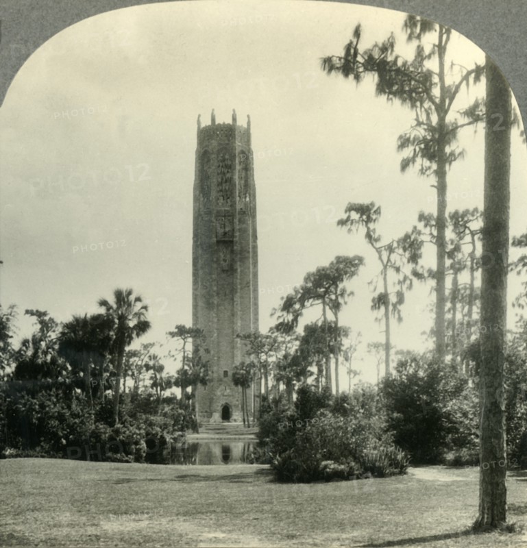 'The Singing Tower, "The Taj Mahal of America", Mountain Lake, Florida', c1930s. Creator: Unknown.