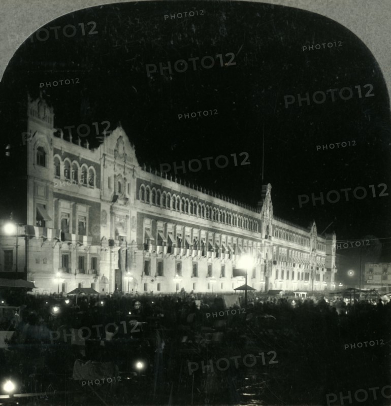 'Illumination of National Palace on Evening of Independence Day Celebration, Mexico City', c1930s. Creator: Unknown.